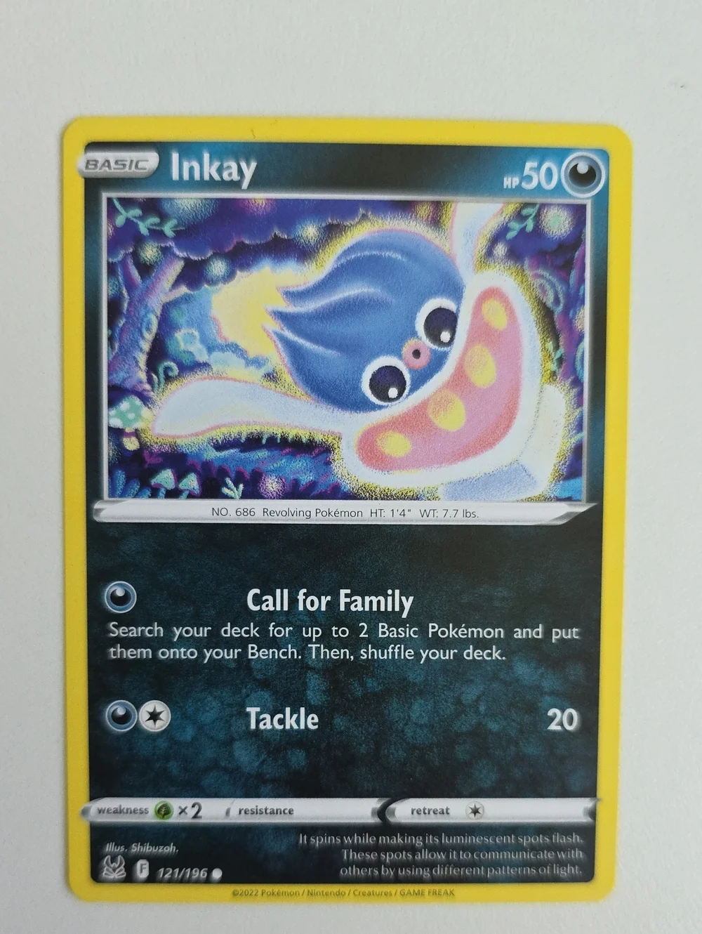 Pokemon Inkay And Malamar Trading Cards